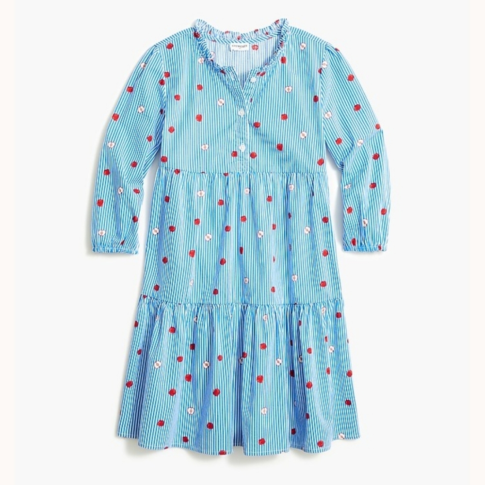 CREWCUTS J. Crew Girls Tiered Apple Poplin Dress